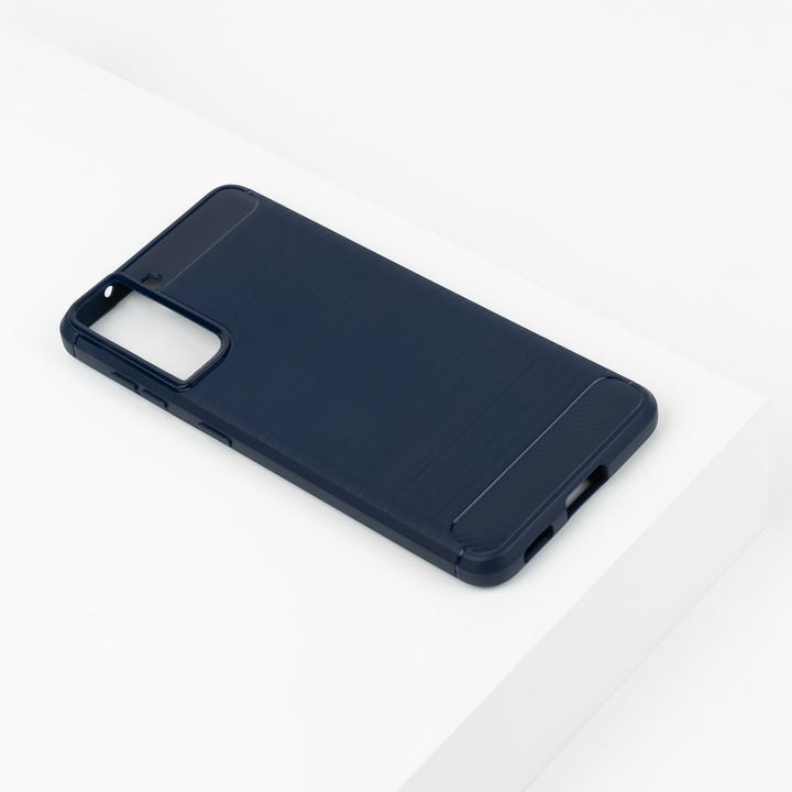 BMAX Carbon soft case hoesje voor Samsung Galaxy S21 Plus - Blue/Blauw (1)