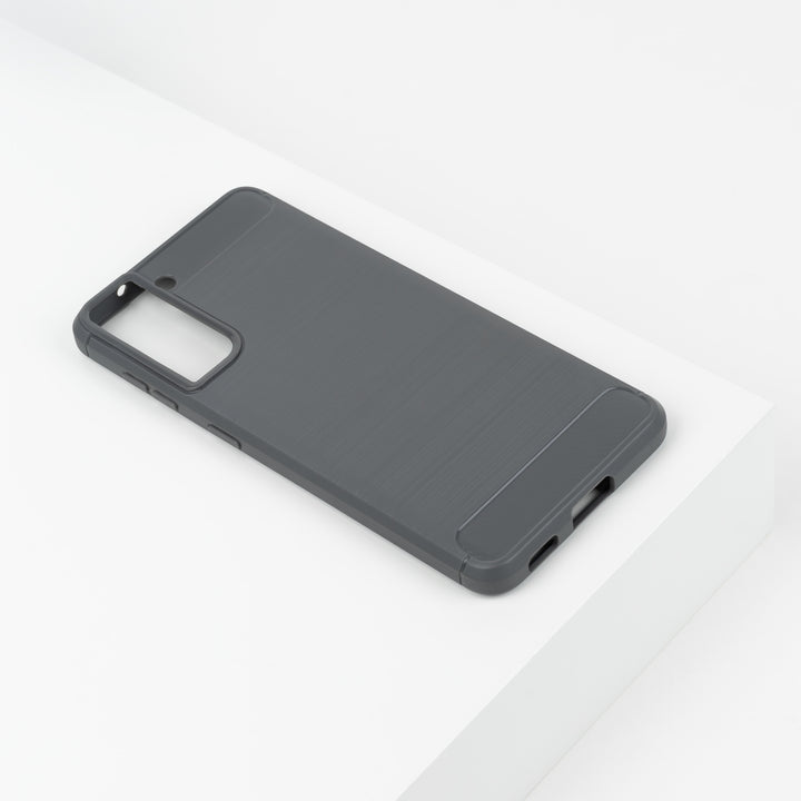 BMAX Carbon soft case hoesje voor Samsung Galaxy S21 Plus - Grijs (1)