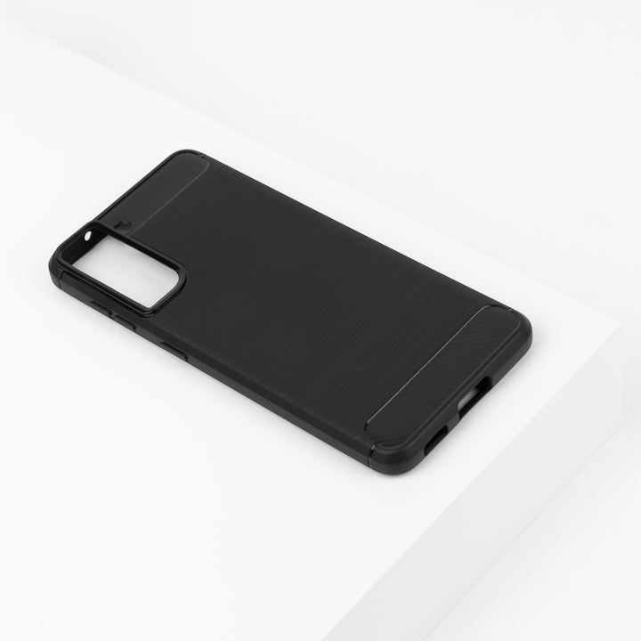 BMAX Carbon soft case hoesje voor Samsung Galaxy S21 Plus - Black/Zwart (1)