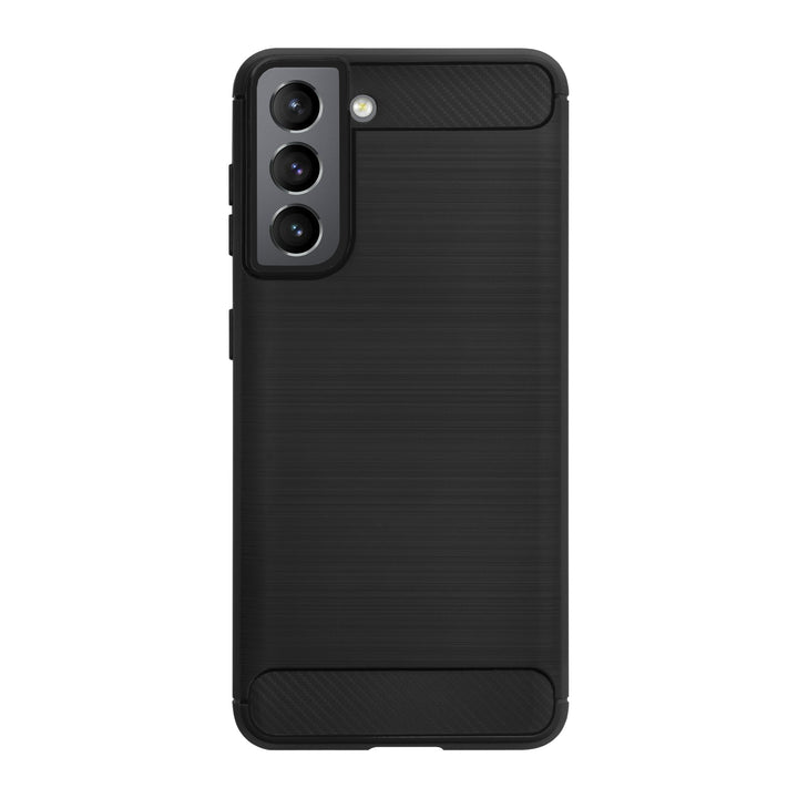 BMAX Carbon soft case hoesje voor Samsung Galaxy S21 - Black/Zwart