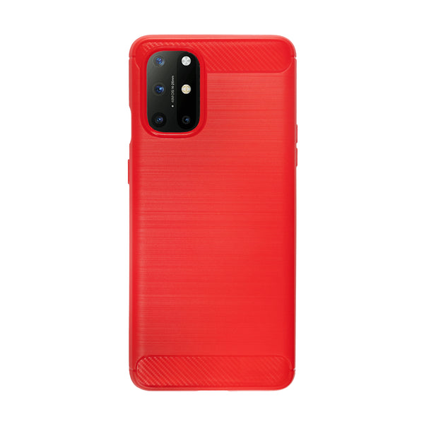 BMAX Carbon soft case hoesje voor OnePlus 8T - Red/Rood