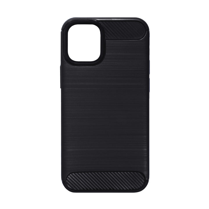 BMAX Carbon soft case hoesje voor iPhone 12 - Black/Zwart (1)