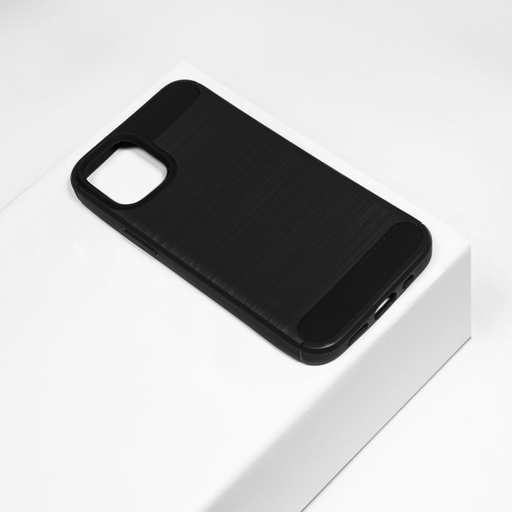 BMAX Carbon soft case hoesje voor iPhone 12 - Black/Zwart (2)