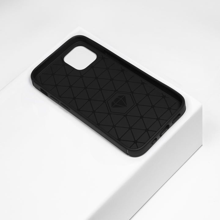 BMAX Carbon soft case hoesje voor iPhone 12 - Black/Zwart (3)
