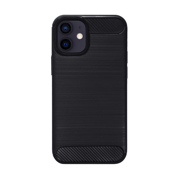 BMAX Carbon soft case hoesje voor iPhone 12 Mini- Black/Zwart