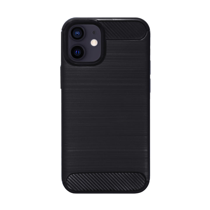 BMAX Carbon soft case hoesje voor iPhone 12 Mini- Black/Zwart