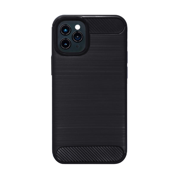 BMAX Carbon soft case hoesje voor iPhone 12 Pro Max - Black/Zwart