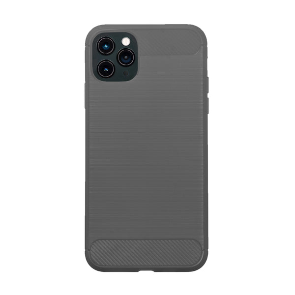 BMAX Carbon soft case hoesje voor iPhone 12 Pro Max - Grey/Grijs