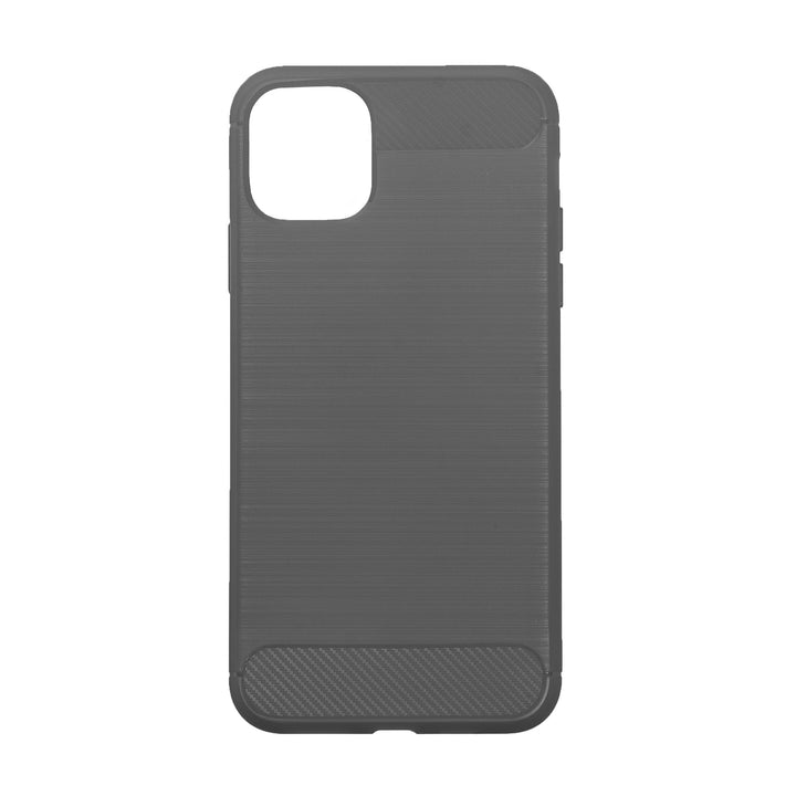 BMAX Carbon soft case hoesje voor iPhone 12 Mini - Grey/Grijs (1)