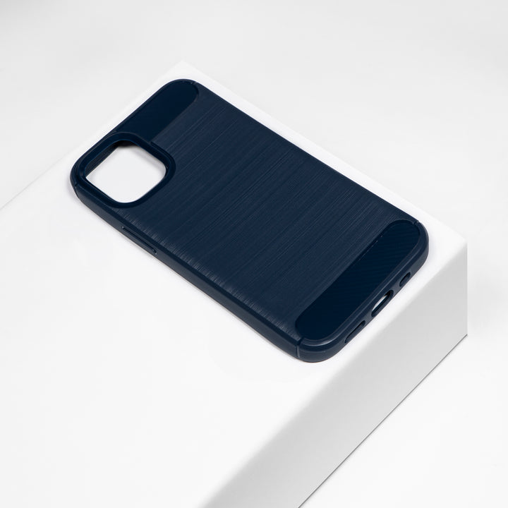 BMAX Carbon soft case hoesje voor iPhone 12 Pro Max - Blue/Blauw (2)
