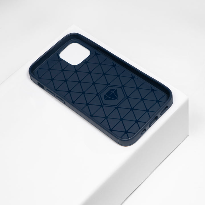 BMAX Carbon soft case hoesje voor iPhone 12 Pro Max - Blue/Blauw (3)