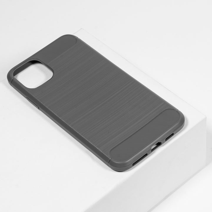 BMAX Carbon soft case hoesje voor iPhone 12 Pro Max - Grey/Grijs (2)