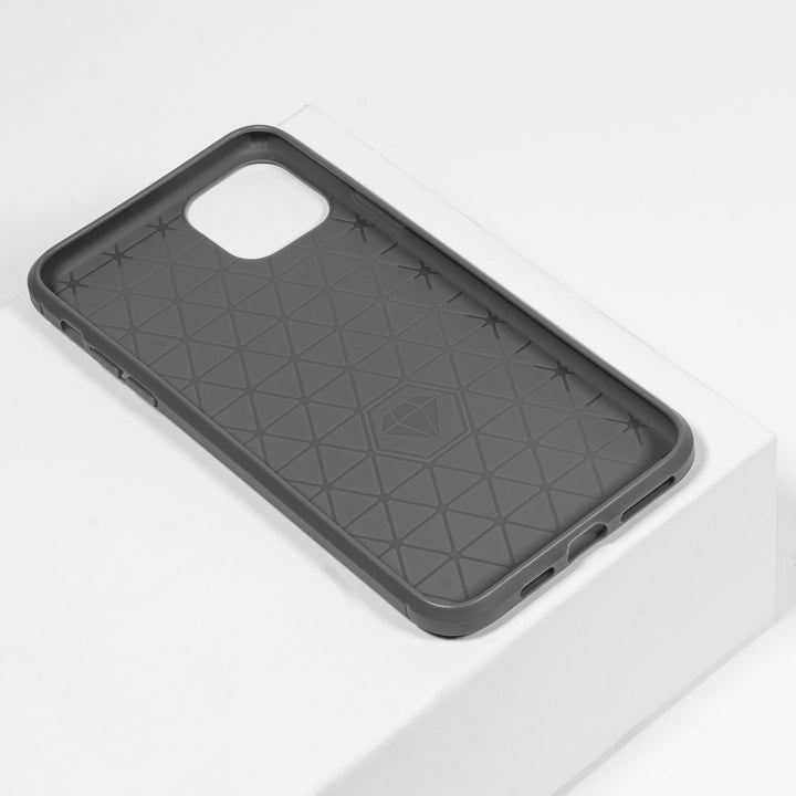 BMAX Carbon soft case hoesje voor iPhone 12 Pro Max - Grey/Grijs (3)