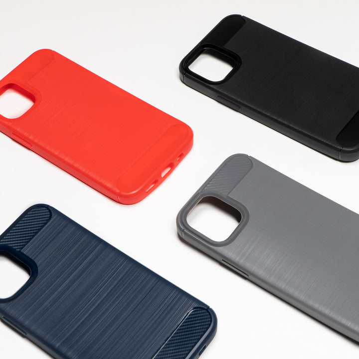 BMAX Carbon soft case hoesje voor iPhone 12 Pro Max - Grey/Grijs (4)