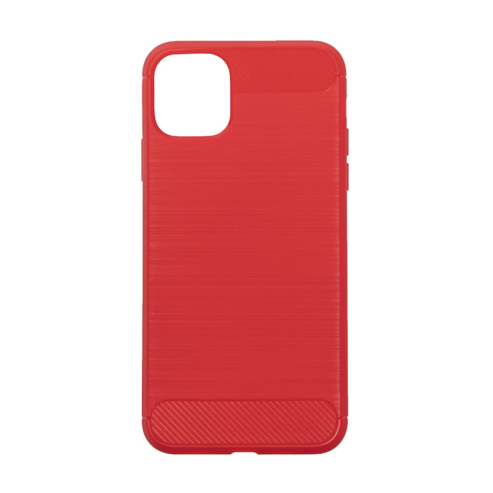 BMAX Carbon soft case hoesje voor iPhone 12 Pro Max - Red/Rood (1)