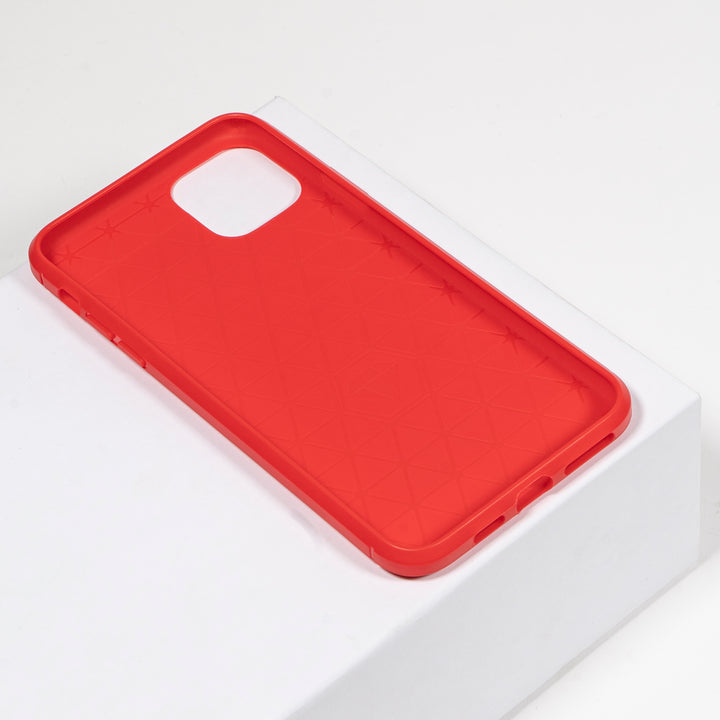 BMAX Carbon soft case hoesje voor iPhone 12 Pro Max - Red/Rood (3)