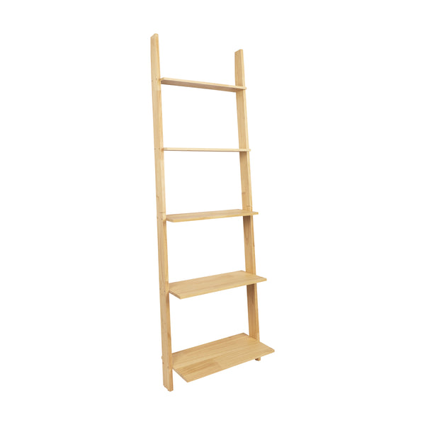 QUVIO Deco ladder voor muur met 5 treden - Hout