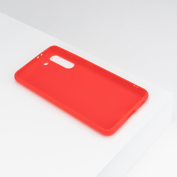 BMAX Essential matte case Samsung Galaxy S21 Plus Hoesje - Red/Rood (2)