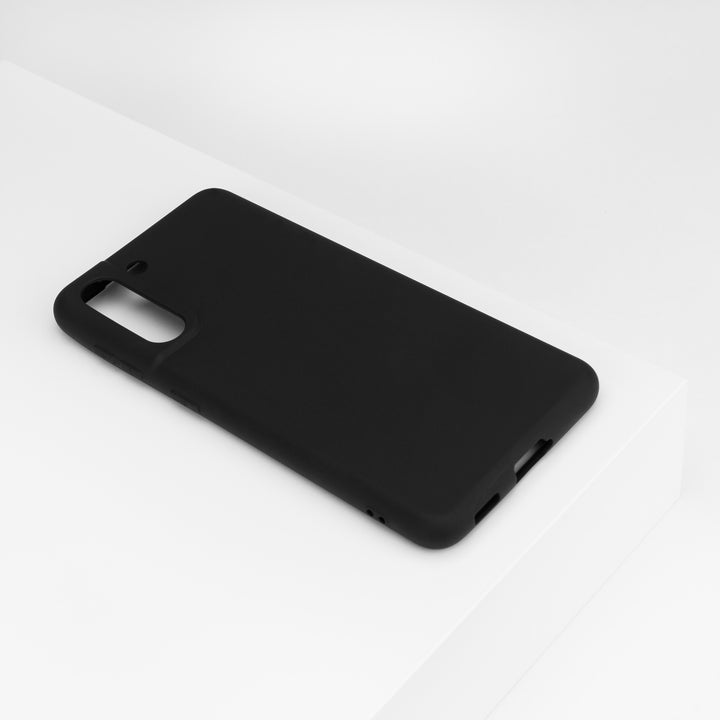 BMAX Essential matte case Samsung Galaxy S21 Plus Hoesje - Black/Zwart (1)