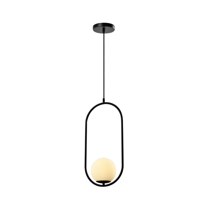 QUVIO Hanglamp glas langwerpig zwart - QUV5123L-BLACK