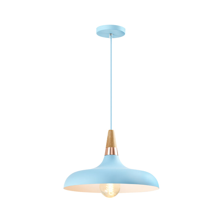 QUVIO Hanglamp rond blauw - QUV5137L-BLUE