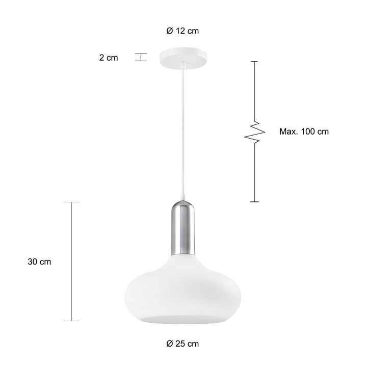 QUVIO Hanglamp rond wit - QUV5120L-WHITE (2)
