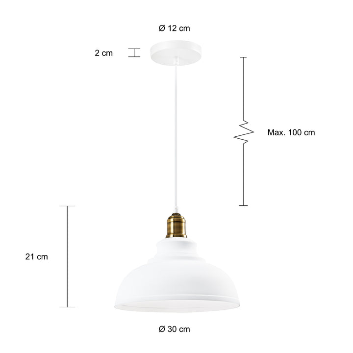 QUVIO Hanglamp rond wit - QUV5126L-WHITE (2)
