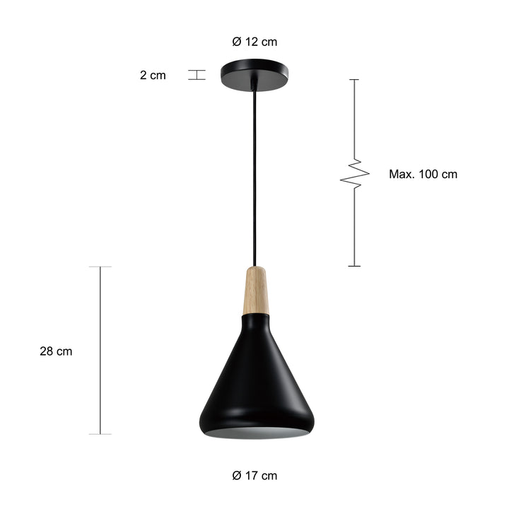 QUVIO Hanglamp langwerpig zwart - QUV5134L-BLACK (2)