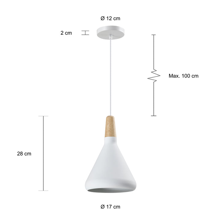 QUVIO Hanglamp langwerpig wit - QUV5134L-WHITE (2)