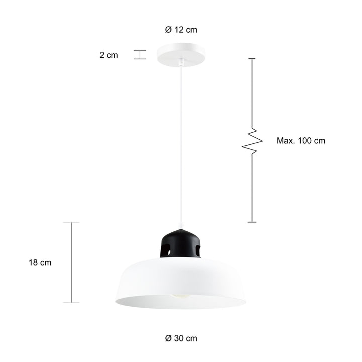 QUVIO Hanglamp rond wit - QUV5139L-WHITE (2)