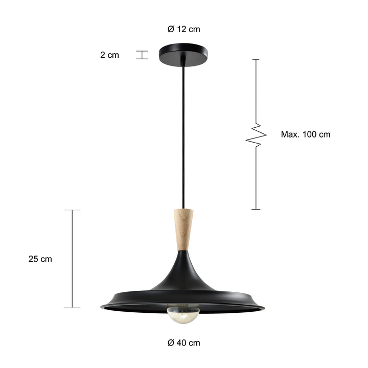 QUVIO Hanglamp zwart - QUV5165L-BLACK (2)