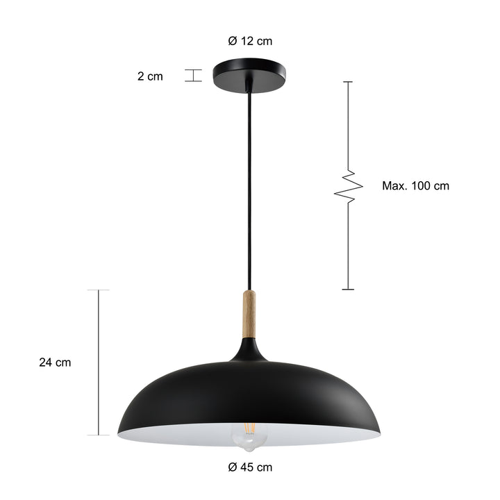 QUVIO Hanglamp zwart - QUV5177L-BLACK (2)