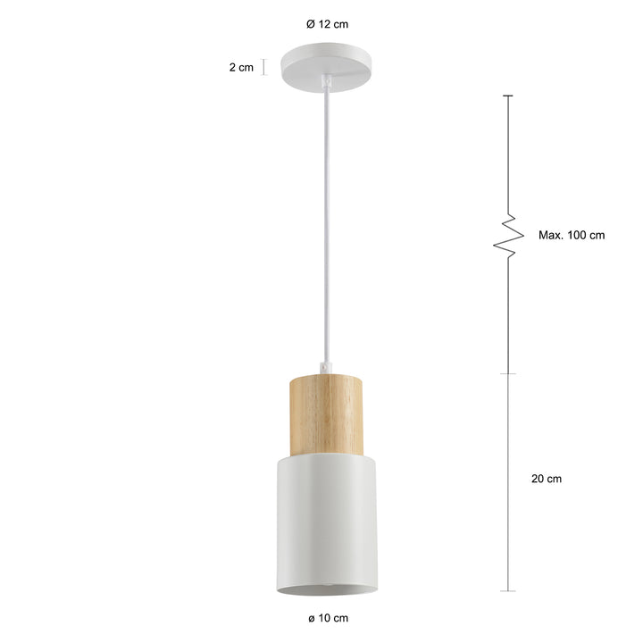 QUVIO Hanglamp koker vorm - QUV5053L-WHITE (2)