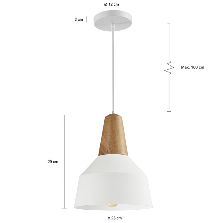 QUVIO Hanglamp wit rond - QUV5067L-WHITE (2)
