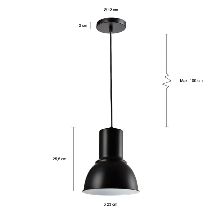 QUVIO Hanglamp rond zwart - QUV5075L-BLACK (2)