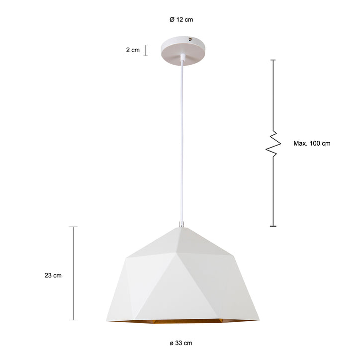 QUVIO Hanglamp design wit - QUV5078L-WHITE (2)