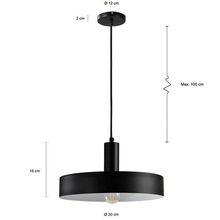 QUVIO Hanglamp Aluminium zwart - QUV5089L-BLACK (2)