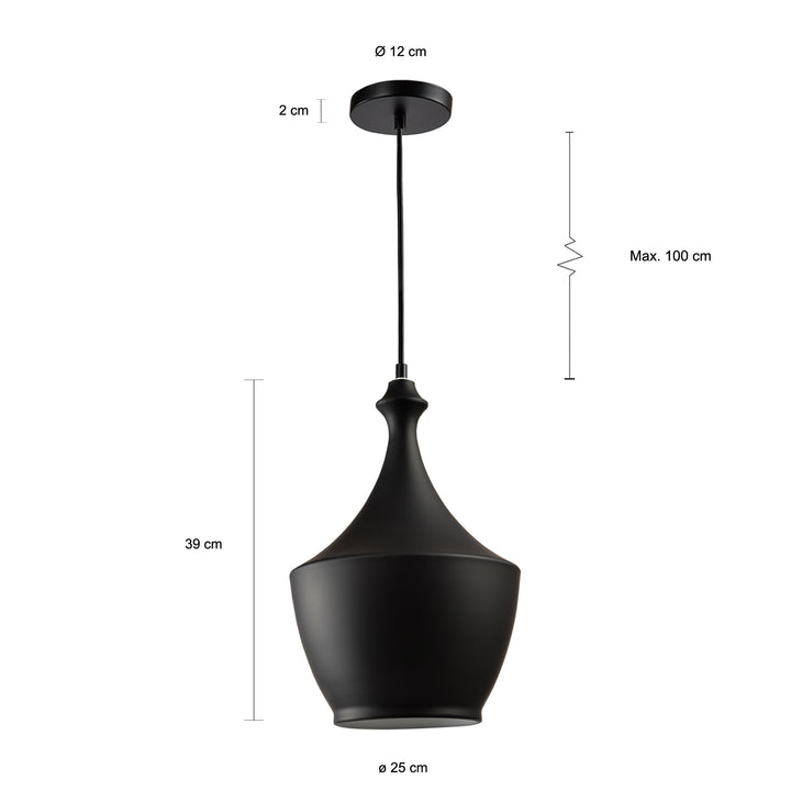 QUVIO Hanglamp rond zwart - QUV5107L-BLACK (2)