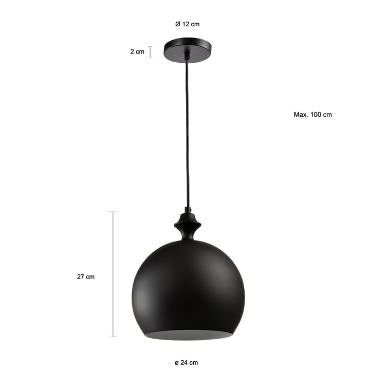 QUVIO Hanglamp rond zwart - QUV5109L-BLACK (2)