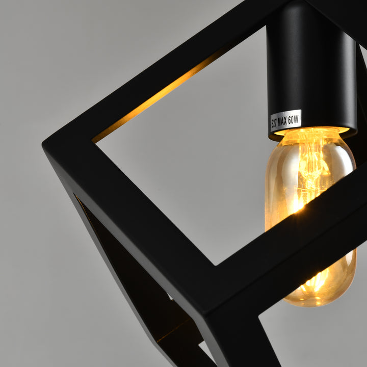 QUVIO Hanglamp met metalen frame vierkant zwart - QUV5150L-BLACK (3)