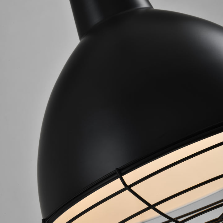 QUVIO Hanglamp rond met metal frame zwart - QUV5166L-Black (3)