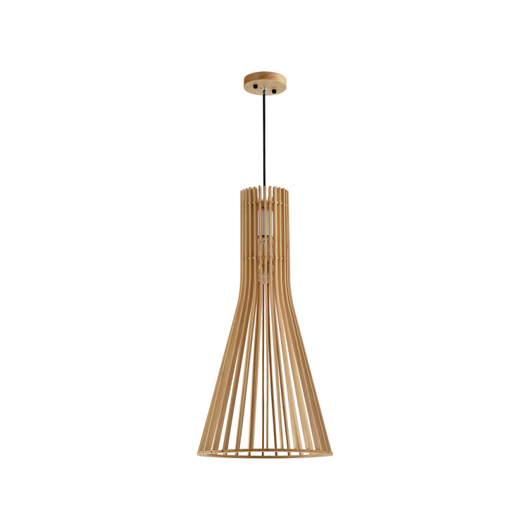 QUVIO Hanglamp kegelvorm - QUV5044L-WOOD (1)