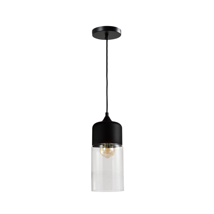 QUVIO Hanglamp langwerpig glas zwart - QUV5104L-BLACK (1)