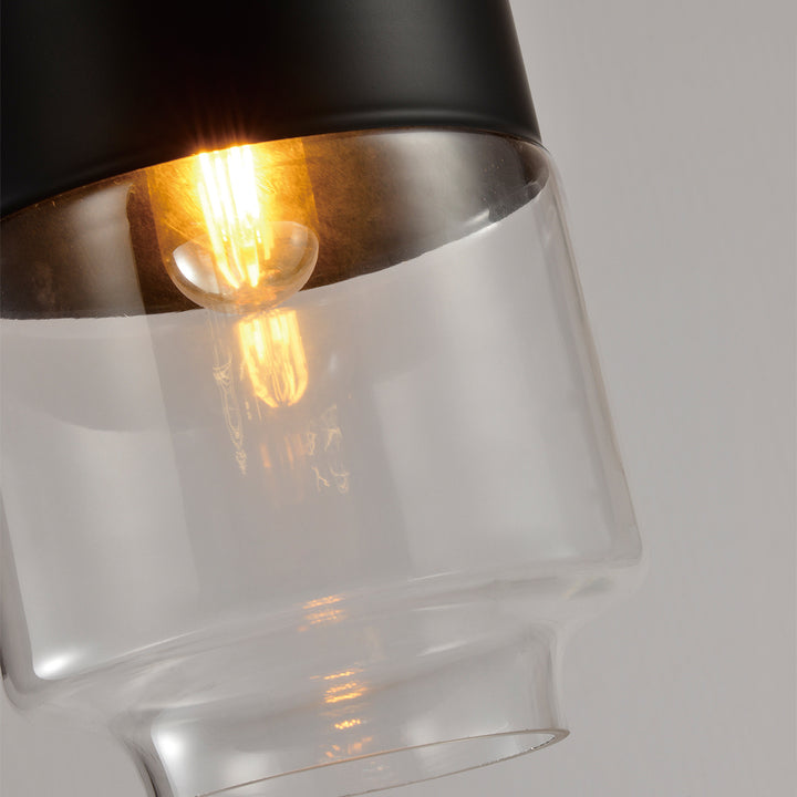 QUVIO Hanglamp langwerpig glas zwart - QUV5102L-BLACK (3)