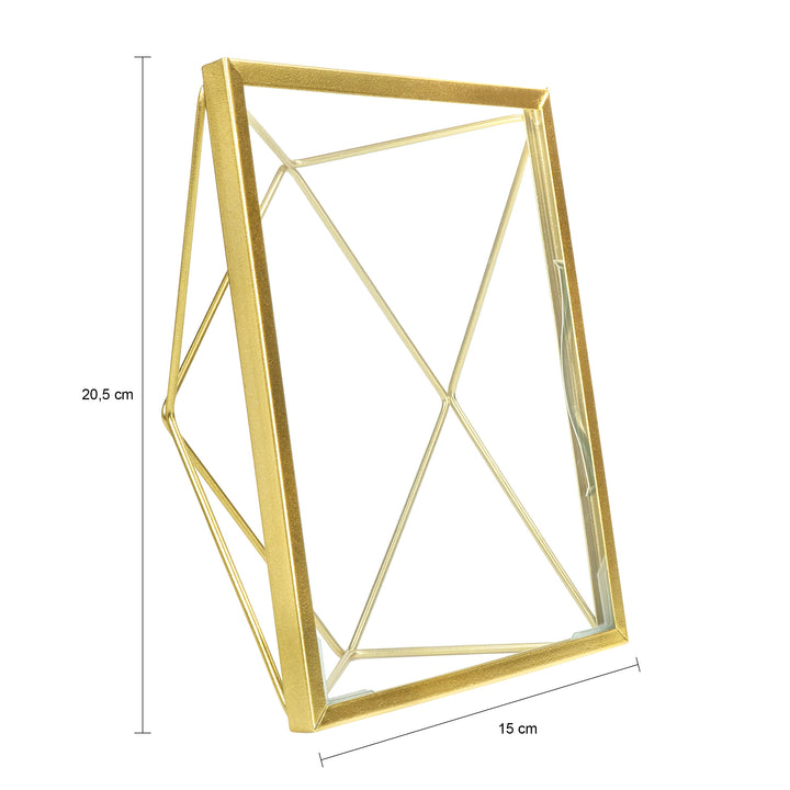 QUVIO Fotolijstje hexagon - 15 x 20.5 cm - staal - Goud (1)