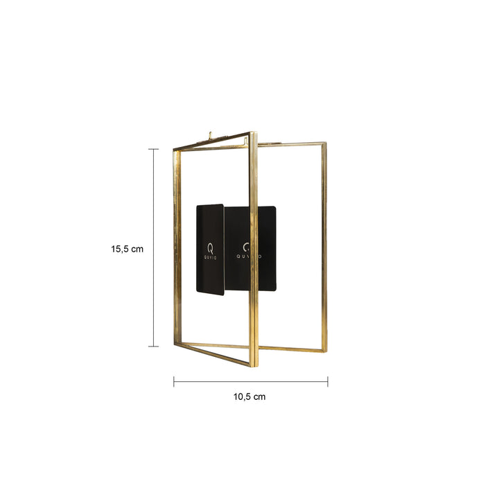 QUVIO Fotolijst staand rechthoek 15x20,5 cm + 13x18 cm + 10,5x15,5 cm - Goud (4)