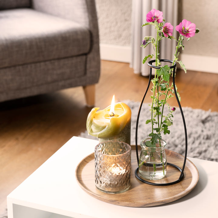 QUVIO Houten dienblad rond - Maat L (3)