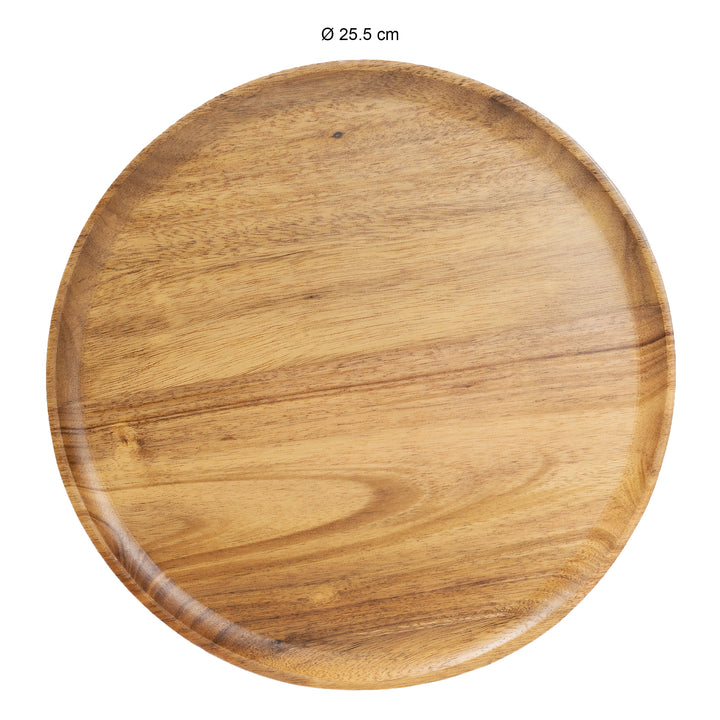 QUVIO Houten dienblad rond - Maat L (1)