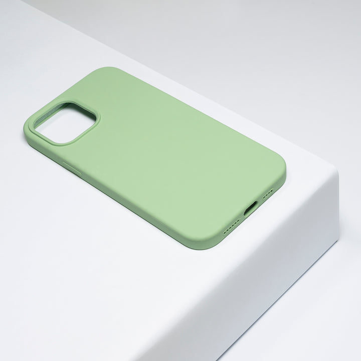 BMAX Liquid silicone case hoesje voor iPhone 12 Pro Max - Spearmint/Mintgroen (1)