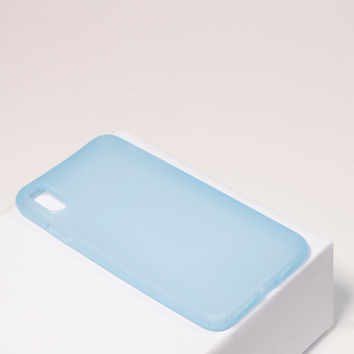 BMAX Liquid latex soft case hoesje voor iPhone Xs Max - Light Blue/Lichtblauw (1)